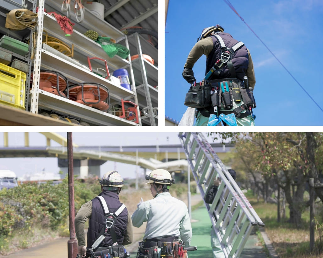 高圧受変電設備の新設・更新の作業風景